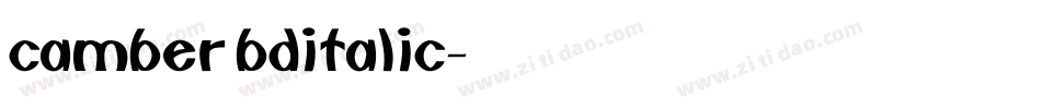 camber bditalic字体转换